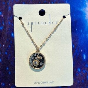 Influence sun and moon pendant necklace
